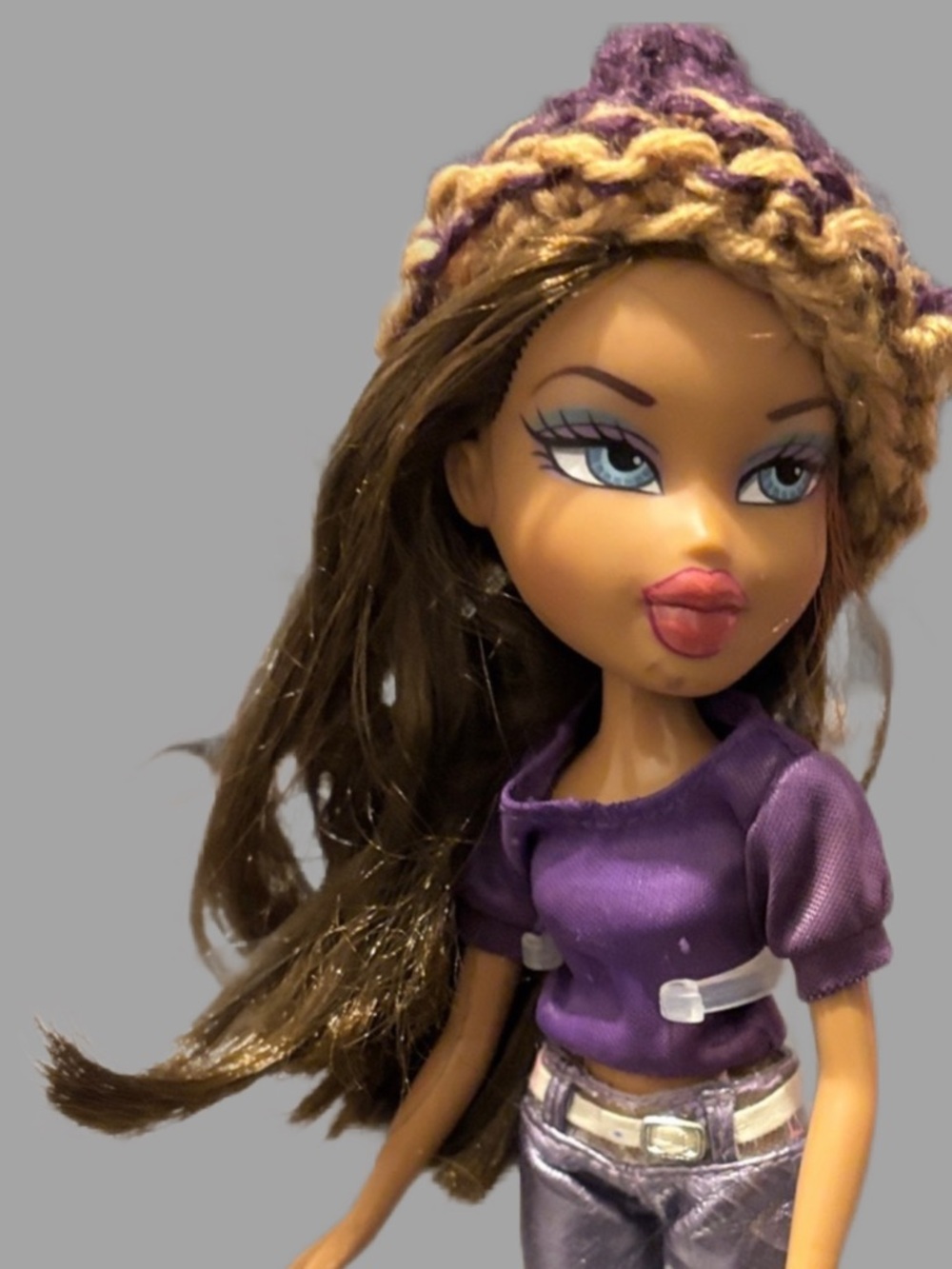 Bratz Purple and Brown Hair Yasmin Doll redress